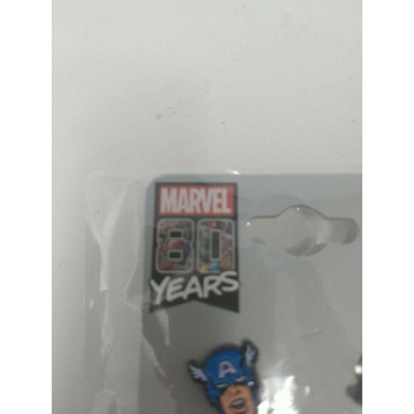 3 Pair Marvel Comics Avengers Iron Man Captain America Black Panther 80 Years - Picture 2 of 5